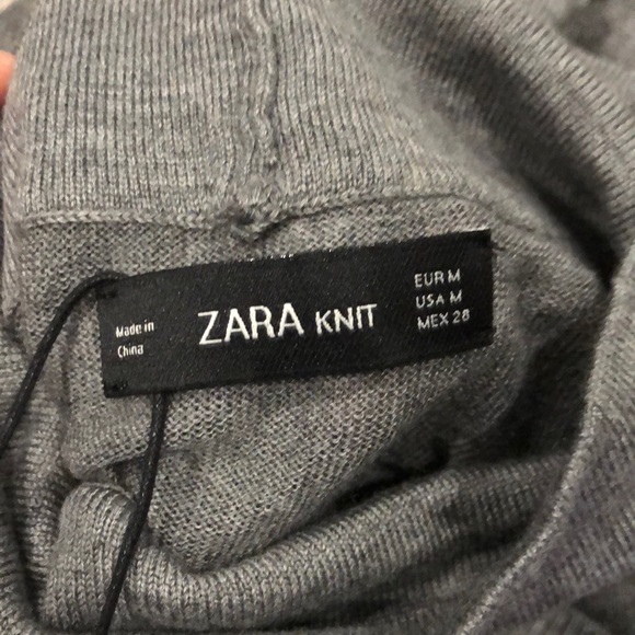 NWT/Zara/Knit Mock Turtleneck/Size M/Grey - Picture 2 of 4